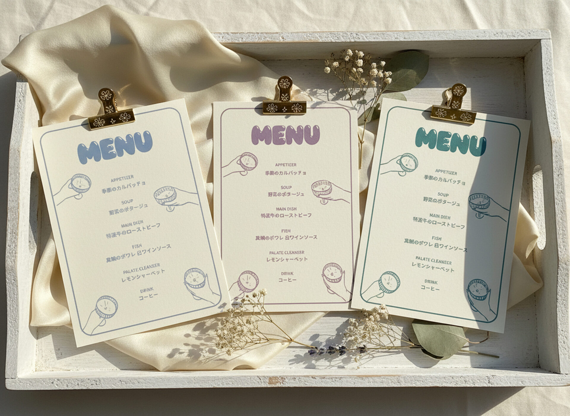 メニュー表の完成イメージ