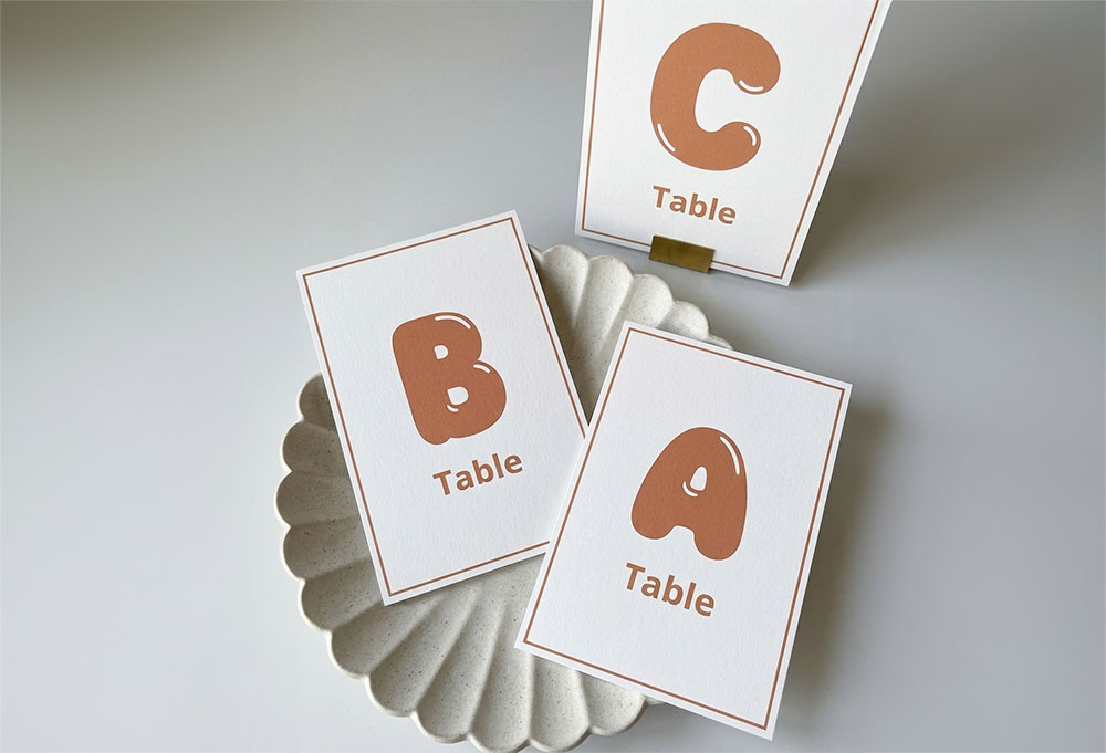 テーブルナンバー完成