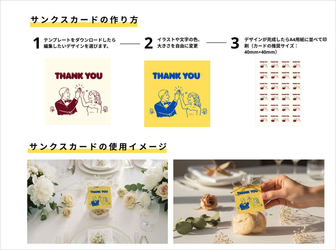 サンクスカードの作り方